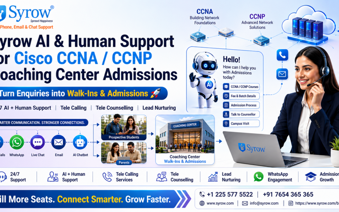 Cisco CCNA CCNP Coaching Center Admissions with Syrow AI and Human Support
