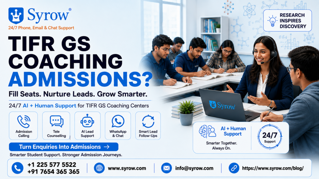 TIFR GS Exam Coaching Center Admission Support | Syrow and Human