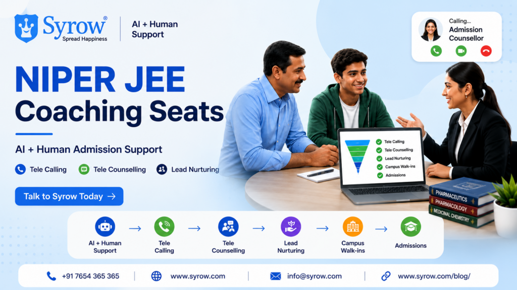 NIPER JEE Coaching Center Admission Support | Syrow AI and Human