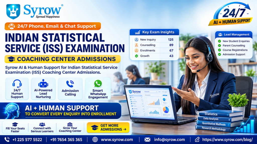 Boost ISS Coaching Admissions with Syrow AI and Human Support