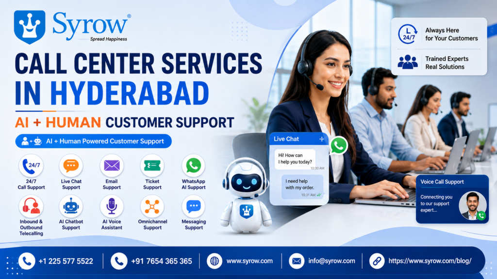 Best Hyderabad Call Center Services | Syrow AI and Human Support