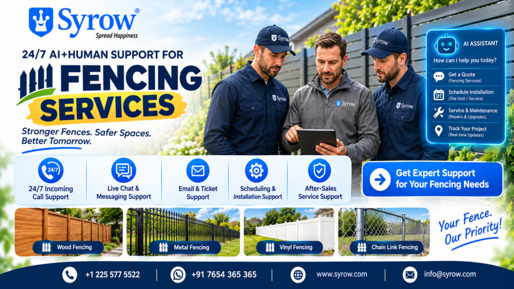 Boost Fencing Growth with 24/7 Omnichannel Support | Syrow