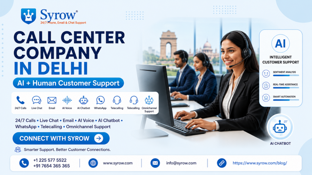 Best Call Center Services Company in Delhi | Syrow AI and Human Support