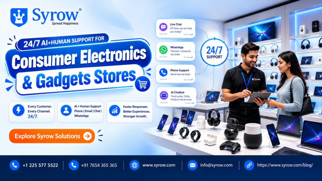 Why Choose Syrow 24/7 Omnichannel Support for Electronics and Gadgets Services?