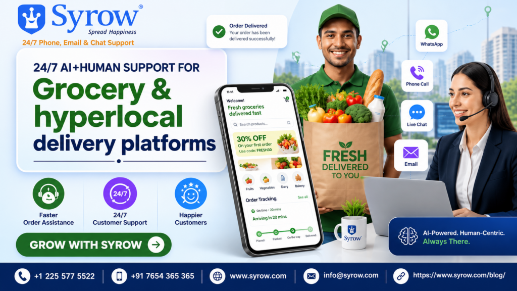 How Does Syrow Handle Grocery Delivery Customer Queries With Omnichannel Support?