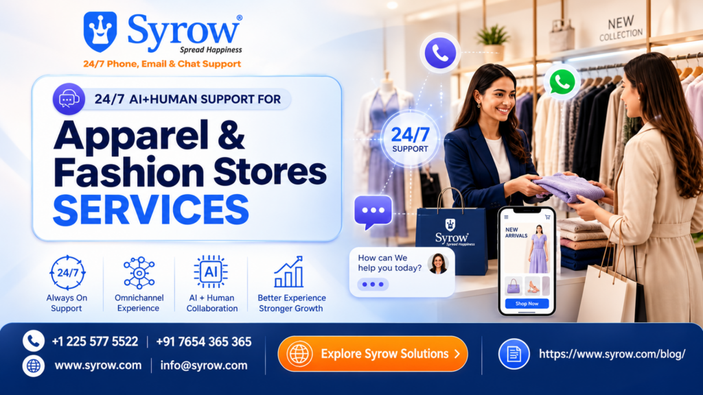 How Syrow Supports Apparel and Fashion Stores with 24/7 AI and Human Support